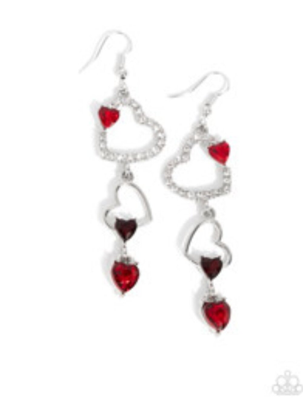 Paparazzi Courting Cascade - Red SKU: P5WH-RDXX-167XX